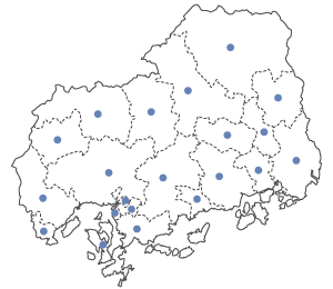 広島県内22市・町の水道局指定工事店