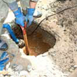 地下埋設配管の修理